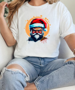 Illustration of Santa Claus with Red Hat and White Beard T-Shirt Classic Women's T-shirt