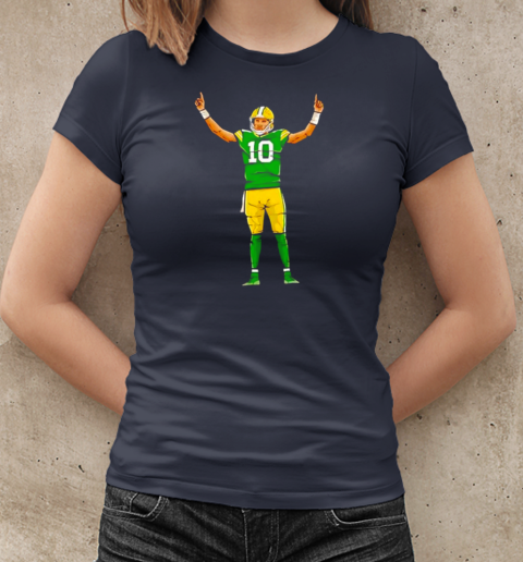 Jordan Love Celebration Cartoon Football Design T-Shirt Classic Women's T-shirt