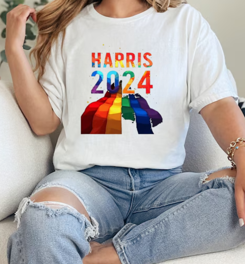 Kamala Harris 2024 Pride Colorful T-Shirt Classic Women's T-shirt