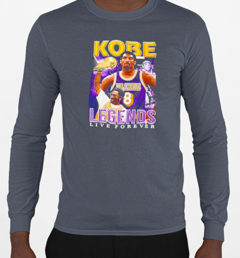 Kobe Legends live forever vintage T-Shirt Long Sleeved T-shirt 