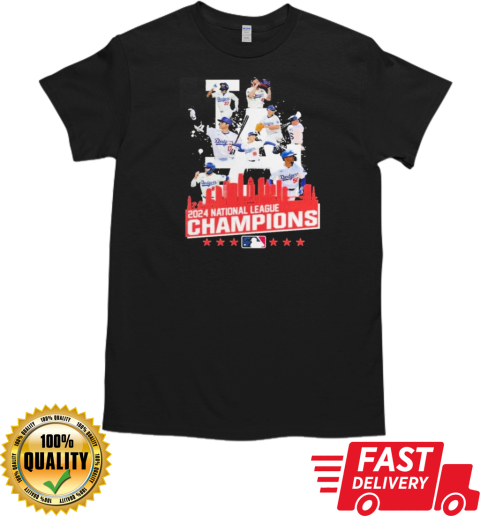 Los Angeles Dodgers 2024 National League Champions Skyline NLCS T-Shirt