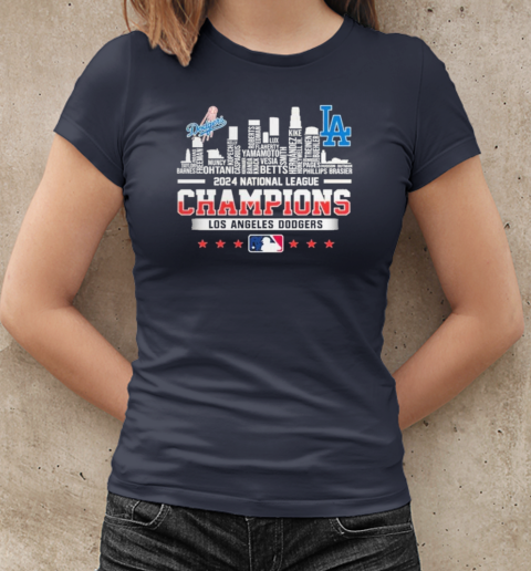 Los Angeles Dodgers 2024 National League Champions Skyline T-Shirt Classic Women's T-shirt