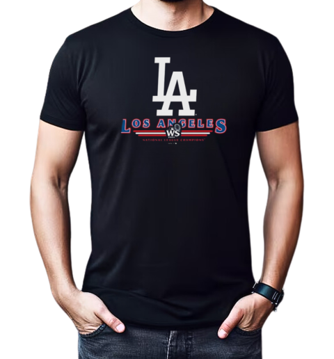 Los Angeles Dodgers Logo WS 2024 National League Champions T-Shirt