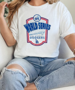 Los Angeles Dodgers Majestic Threads 2024 World Series Raglan Softhand T-Shirt Classic Women's T-shirt