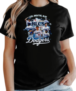 Los Angeles Dodgers National League Champions 2024 Live Breath Blue T-Shirt Classic Women's T-shirt