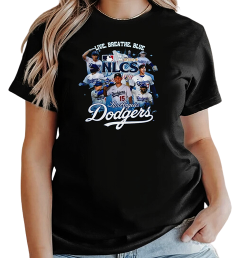 Los Angeles Dodgers National League Champions 2024 Live Breath Blue T-Shirt Classic Women's T-shirt