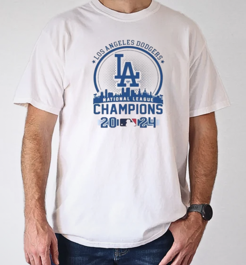 Los Angeles Dodgers National League Skyline Champions 2024 T-Shirt