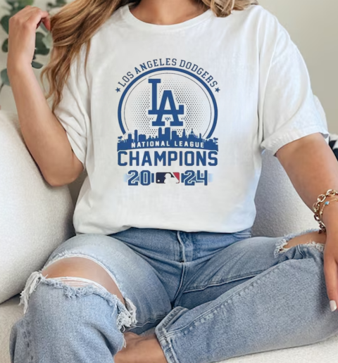 Los Angeles Dodgers National League Skyline Champions 2024 T-Shirt Classic Women's T-shirt