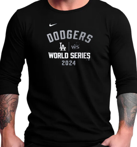 Los Angeles Dodgers Nike 2024 World Series Arched Lockup T-Shirt Long Sleeved T-shirt 