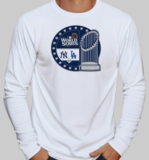 Los Angeles Dodgers vs. New York Yankees 2024 World Series Matchup Collector MLB T-Shirt Long Sleeved T-shirt 