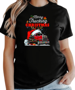 Merry Truckin Christmas Trucker T-Shirt Classic Women's T-shirt