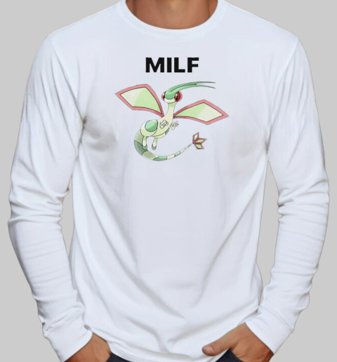 Milf Man Flygon Pokemon Anime Cartoon T-Shirt Long Sleeved T-shirt 