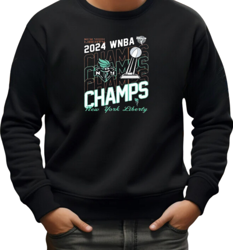 New York Liberty 2024 WNBA Finals Champions Blackwash T-Shirt Unisex Sweatshirt