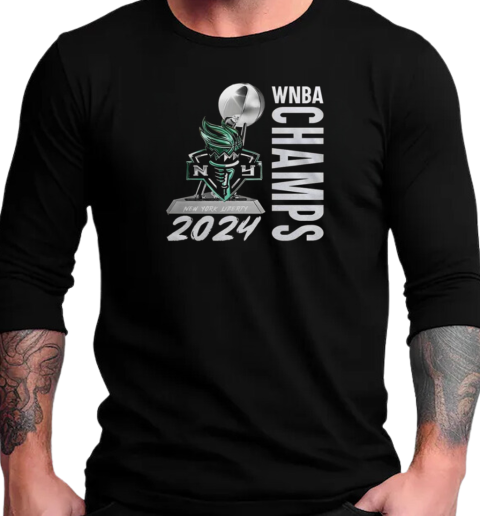 New York Liberty WNBA Champs 2024 NY T-Shirt Long Sleeved T-shirt 