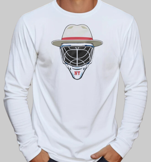 New York Rangers hockey mask hat T-Shirt Long Sleeved T-shirt 