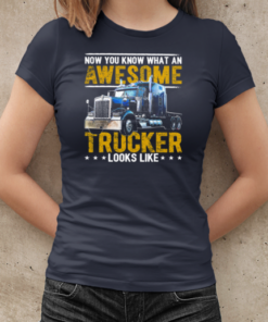 Now You Know What An Awesome Trucker Looks Like T-Shirt Classic Women's T-shirt