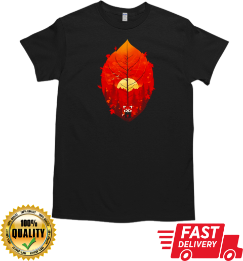 Panda red leaf T-Shirt