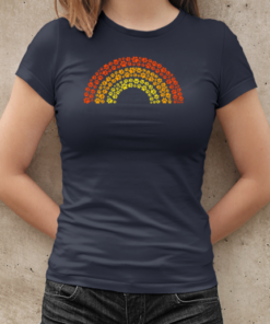 Pawtumn colors rainbow of paw prints T-Shirt Classic Women's T-shirt