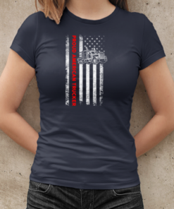 Proud American Trucker Flag Trucker T-Shirt Classic Women's T-shirt