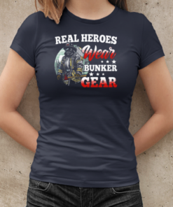 Real Heroes Wear Bunker Gear Firefighter T-Shirt Classic Women's T-shirt