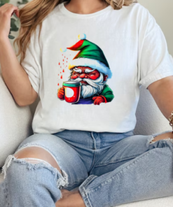 Santa Claus holding a coffee cup T-Shirt Classic Women's T-shirt