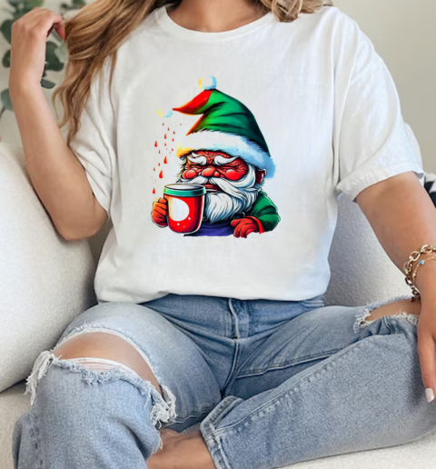 Santa Claus holding a coffee cup T-Shirt Classic Women's T-shirt