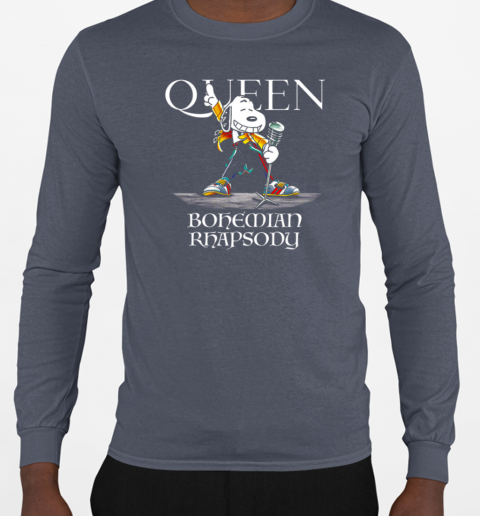 Snoopy Dog As Freddie Mercury Queen Bohemian Rhapsody T-Shirt Long Sleeved T-shirt 