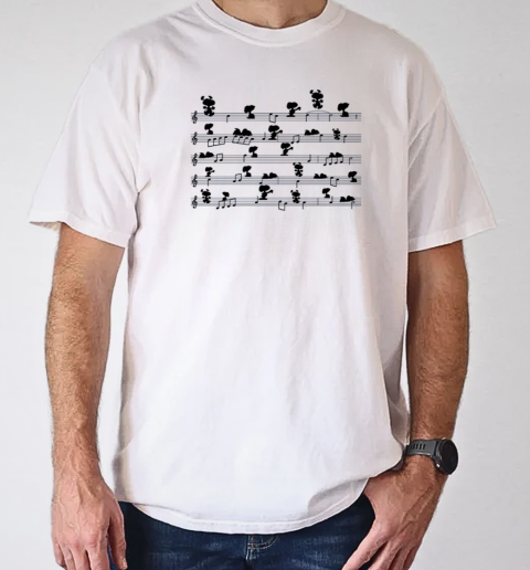 Snoopy With Music Notes T-Shirt