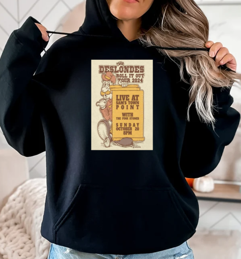 The Deslondes Sam's Town Point Austin TX Oct 20 2024 Tour T-Shirt Unisex Hoodie