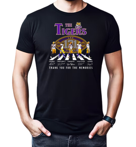 The LSU Tigers 1893 2024 Signature Thank You For The Memories Walking Signatures T-Shirt