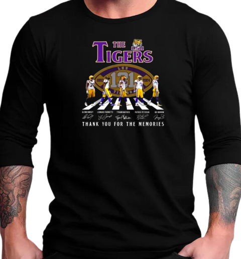 The LSU Tigers 1893 2024 Signature Thank You For The Memories Walking Signatures T-Shirt Long Sleeved T-shirt 