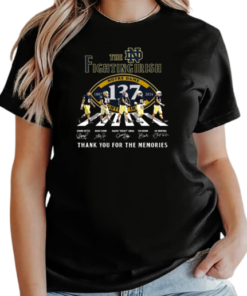 The Notre Dame Fighting Irish 1887 2024 Signature Thank You For The Memories Walking Signatures T-Shirt Classic Women's T-shirt