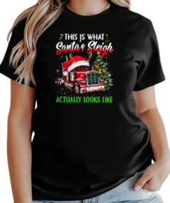 This Is What Santa's Sleigh Actually Looks Like Funny Christmas Trucker T-Shirt Classic Women's T-shirt