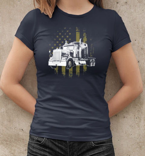 Truck USA Flag T-Shirt Classic Women's T-shirt