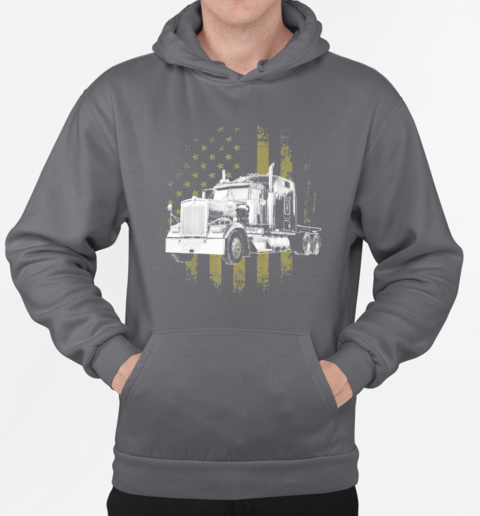 Truck USA Flag T-Shirt Unisex Hoodie