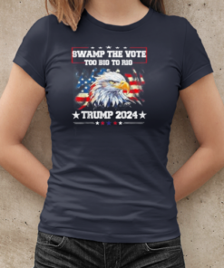 Trump Swamp The Vote USA Too Big To Rig American Flag Eagle T-Shirt Classic Women's T-shirt