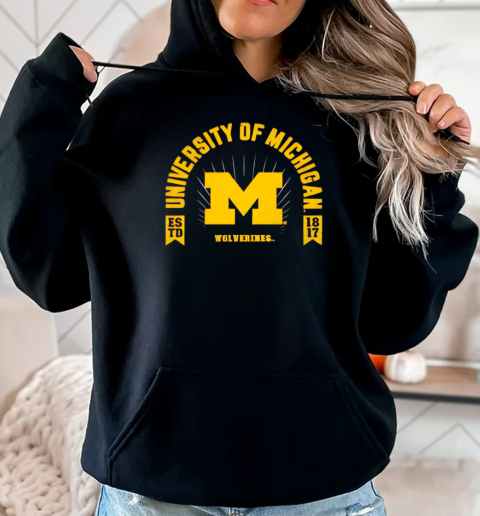 University of Michigan Wolverines estd 1817 T-Shirt Unisex Hoodie