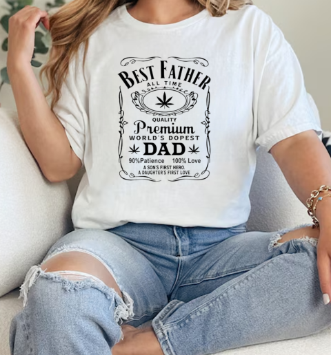 Weed best father all time world's dopest dad T-Shirt Classic Women's T-shirt