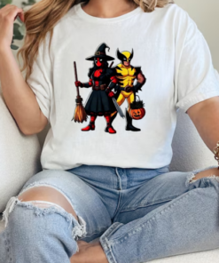 Witch Deadpool and Wolverine Halloween T-Shirt Classic Women's T-shirt