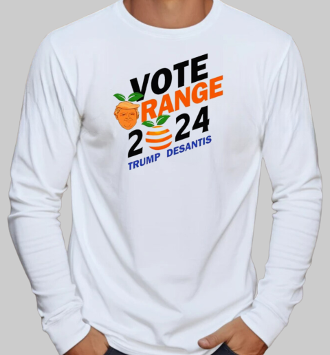 Women vote orange Trump desantis 2024 presidential election T-Shirt Long Sleeved T-shirt 